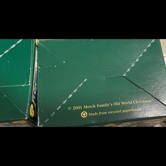 LOT OF 2 OLD WORLD CHRISTMAS TREE ORNAMENTS SANTA & ROCKING HORSE IN BOXES - Picture 9 of 9